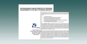 Distinguishing Characteristics Of Revenue Management In The Self-Storage Industry