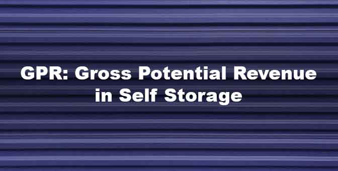 Gross Potential Revenue in Self Storage